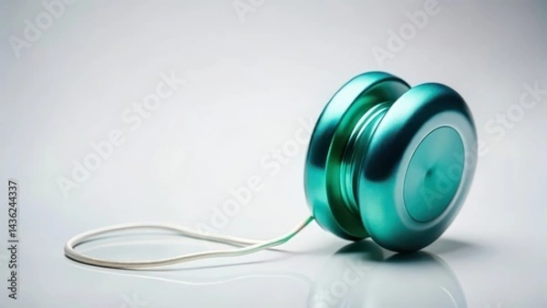 Obraz Teal Yo-yo on White Background