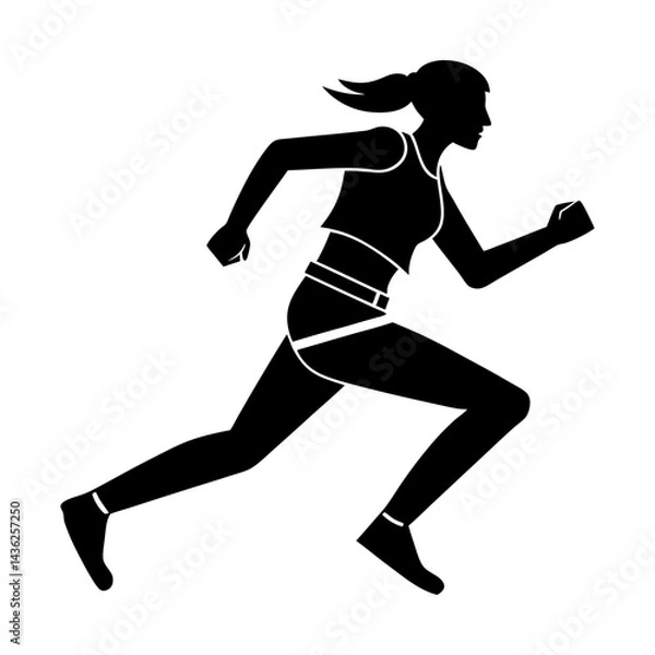 Obraz Running Belt silhouette vector
