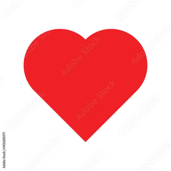 Obraz red heart icon vector