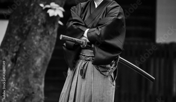 Obraz 日本刀を携えた人物