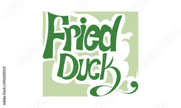Fototapeta FRIED DUCK graffiti style design