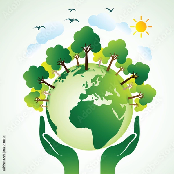 Obraz Wektor ręce ziemi