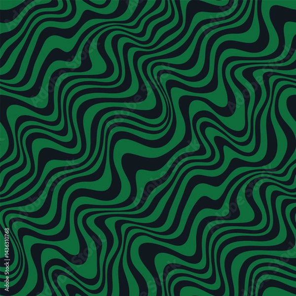 Fototapeta Abstract seamless horizontal background with colorful waves. Trendy vector illustration