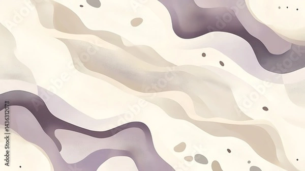 Fototapeta Abstract Beige and Purple Wave Pattern Design