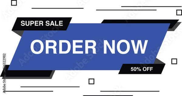 Obraz Order Now Icon Urgent Call-to-Action Button for Online Stores and Flash Sales editable colors
