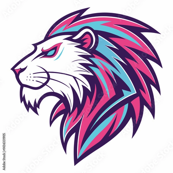 Fototapeta Lion Face Logo Vector Design