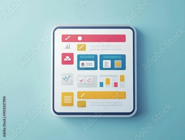 Fototapeta App Dashboard UI