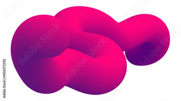 Fototapeta A vibrant 3D visualization of a twisting, fluid form in motion—featuring bold colors, smooth geometry, and dynamic energy. Abstract dynamic style fluid lines for design elements.