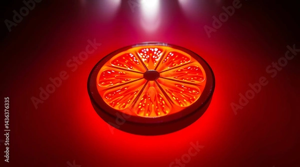 Fototapeta Linear citrus slice icon