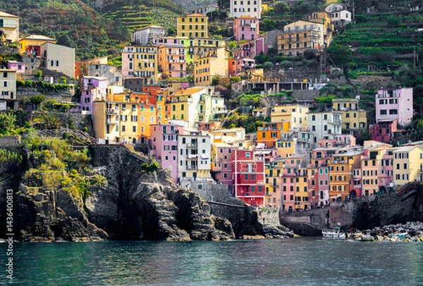 Obraz Riomaggiore vue du ferry