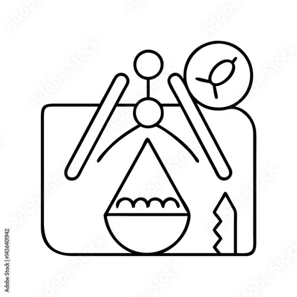 Fototapeta nat icon, nat line art - simple line art of nat, perfect for nat logos and icons