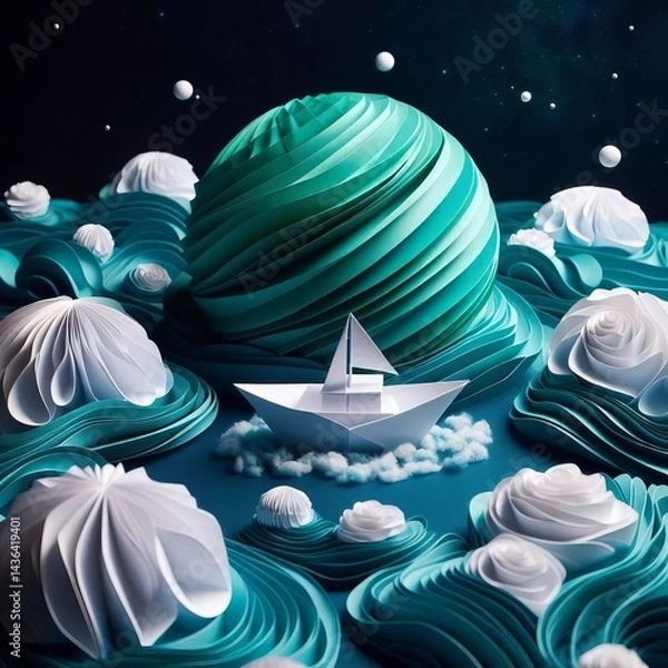 Obraz The paper orbits a ce