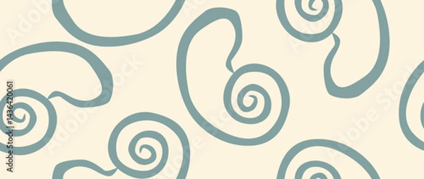 Obraz Vector illustration. Nautical seamless background. Perfect for home decor, wallpaper, wall art, social media posts and storyboard backgrounds.