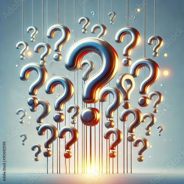 Obraz Question Marks questioning inquisitive conversation