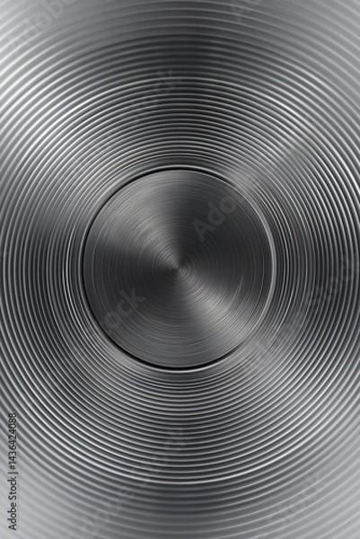 Fototapeta Abstract metal surface with circular brushed texture. Industrial and background concept.