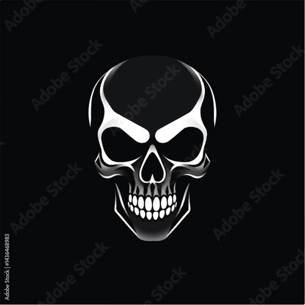 Fototapeta Skull logo design. Skull Vector logo. 