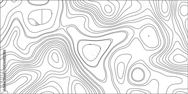 Fototapeta Topographic map patterns White wave paper curved reliefs. Topography map art curve drawing. vector illustration. Ocean topographic line map with curvy wave isolines vector illustration.