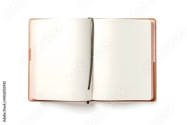Obraz Watercolor notebook, journal for writing, isolated on white
