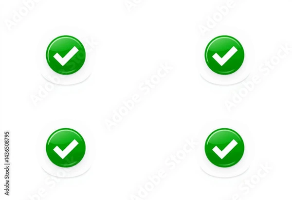 Obraz Approve icon green check mark button
