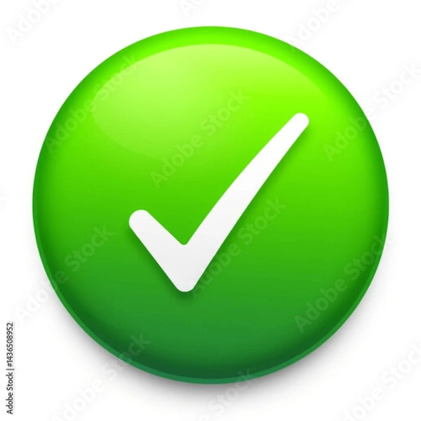 Obraz Approve icon green check mark button