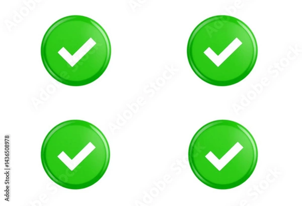 Obraz Approve icon green check mark button