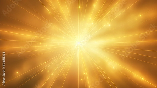 Obraz Golden Light Rays Burst Background Abstract Gold Texture Radiating Lines Sparkle Effect