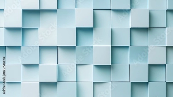Fototapeta Abstract Blue Cube Pattern Background Design