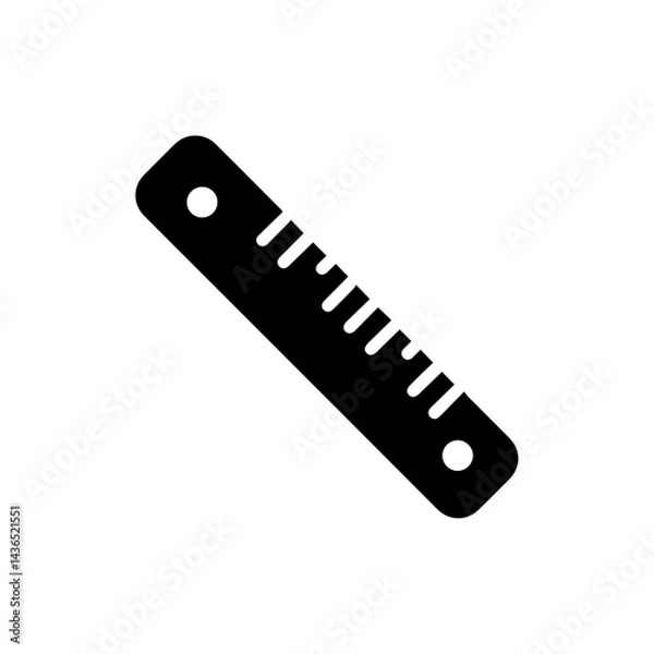 Fototapeta Black Filled Icon of a Tailor Board Tool in Side View