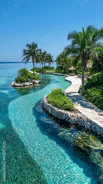 Obraz Paradise home with full ocean exposure high resolution picture