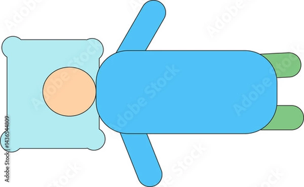 Fototapeta World Sleep Day, Deep Sleep, Mental Health, Sleeping Positions, Infographic, Sleep Icon, Bed Icon, Sleeping Boy, Cartoon Boy, Sleeping Boy Icon, Blanket, Abstract, Sweet Dreams, Sketch