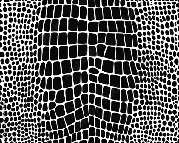 Obraz Seamless pattern of alligator skin on a white background