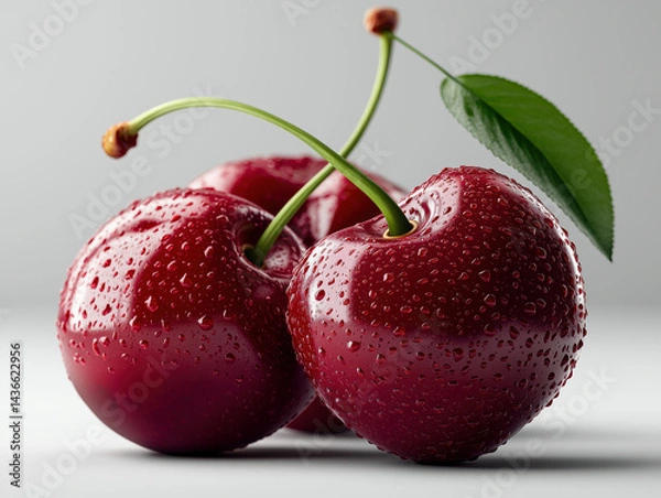 Fototapeta Cherries created with Generative AI Technology, ai, generative