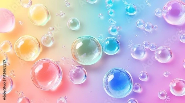 Obraz Gradient gliter background with bubble