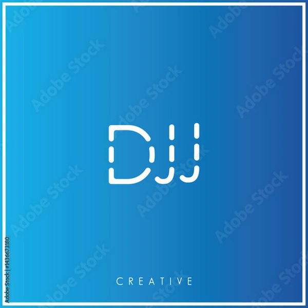 Fototapeta DJJ Creative Minimal monogram and logo. Elegant leaves. Modern design. Premium Vector latter logo design. Creative Logo. Vector Illustration logo. letters Logo. Brand Identity Logo. Company Logo.