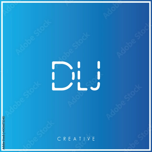 Fototapeta DLJ Creative Minimal monogram and logo. Elegant leaves. Modern design. Premium Vector latter logo design. Creative Logo. Vector Illustration logo. letters Logo. Brand Identity Logo. Company Logo.