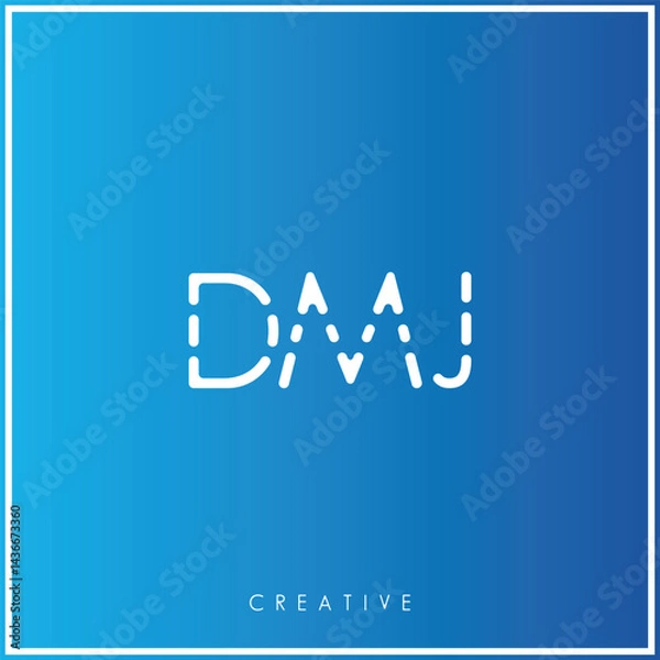 Fototapeta DMJ Creative Minimal monogram and logo. Elegant leaves. Modern design. Premium Vector latter logo design. Creative Logo. Vector Illustration logo. letters Logo. Brand Identity Logo. Company Logo.