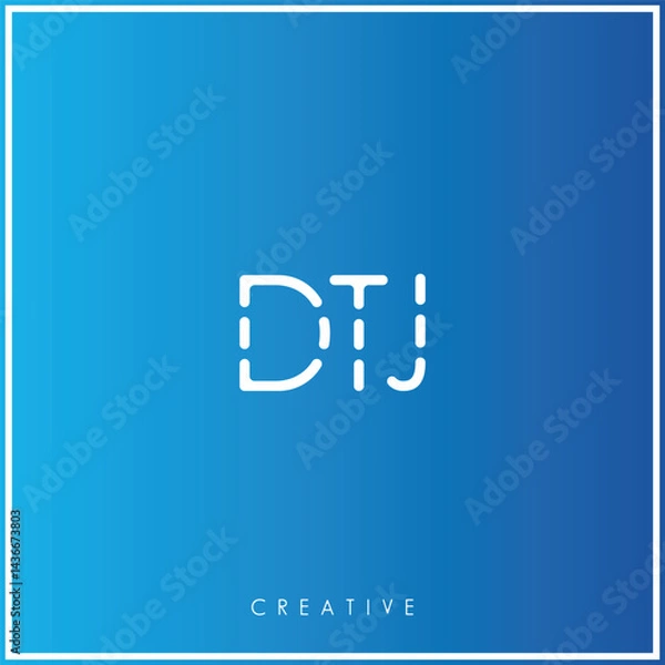 Fototapeta DTJ Creative Minimal monogram and logo. Elegant leaves. Modern design. Premium Vector latter logo design. Creative Logo. Vector Illustration logo. letters Logo. Brand Identity Logo. Company Logo.
