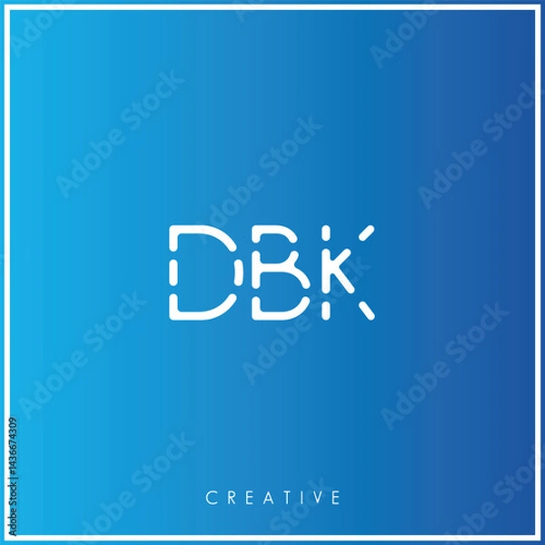 Fototapeta DBK Creative Minimal monogram and logo. Elegant leaves. Modern design. Premium Vector latter logo design. Creative Logo. Vector Illustration logo. letters Logo. Brand Identity Logo. Company Logo.