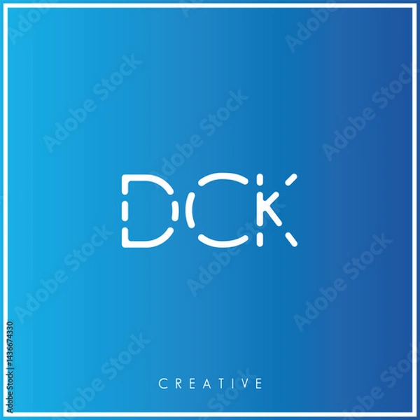 Fototapeta DCK Creative Minimal monogram and logo. Elegant leaves. Modern design. Premium Vector latter logo design. Creative Logo. Vector Illustration logo. letters Logo. Brand Identity Logo. Company Logo.