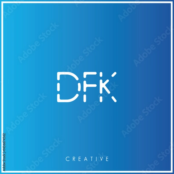 Fototapeta DFK Creative Minimal monogram and logo. Elegant leaves. Modern design. Premium Vector latter logo design. Creative Logo. Vector Illustration logo. letters Logo. Brand Identity Logo. Company Logo.