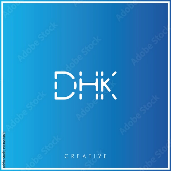 Fototapeta DHK Creative Minimal monogram and logo. Elegant leaves. Modern design. Premium Vector latter logo design. Creative Logo. Vector Illustration logo. letters Logo. Brand Identity Logo. Company Logo.