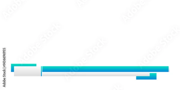 Obraz Clean Creative Lower third Design on a Transparent Background	