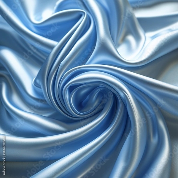 Fototapeta  a high-resolution image featuring luxurious, flowing  Royal Blue silk fabric. The texture should be smooth and soft with realistic highlights and shadows