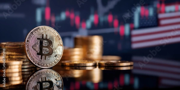 Fototapeta Financial and economic events in the world with implications for the crypto market