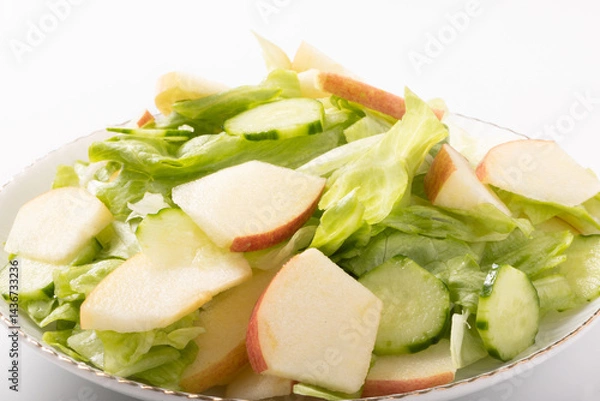 Fototapeta りんごとレタスのサラダ