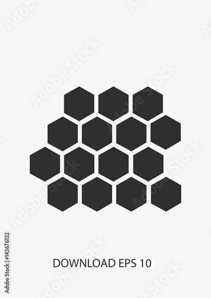 Fototapeta Honey combs icon, Vector