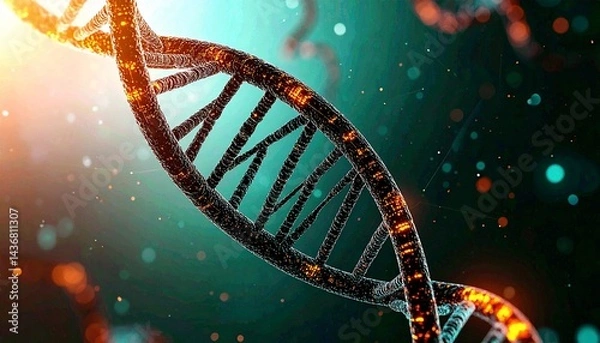 Obraz A beautiful interpretation of molecular structures.  