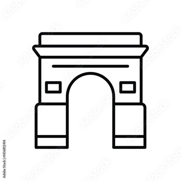 Fototapeta Triomphe icon vector stock illustration