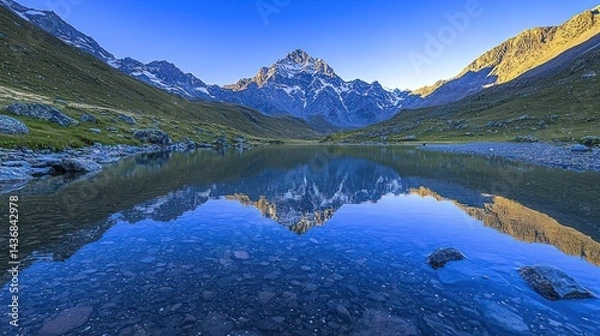 Fototapeta Mountain lake reflection