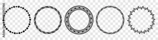 Obraz Set of five round frames for your design